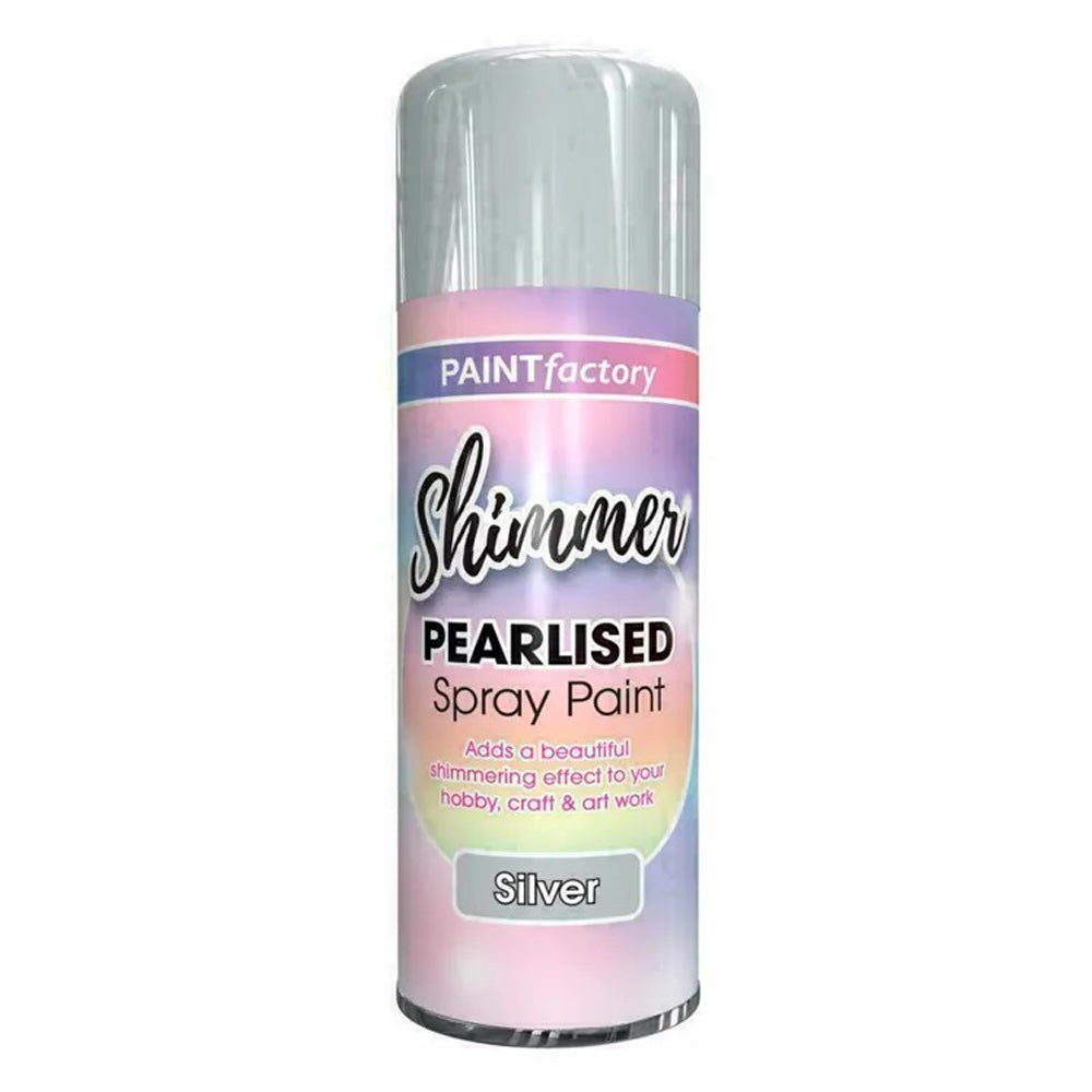 Paint-Factory-Pearlised-Silver-Spray-Paint-Aerosol-400ml Paint-Factory-Pearlised-Silver-Spray-Paint-Aerosol-400ml